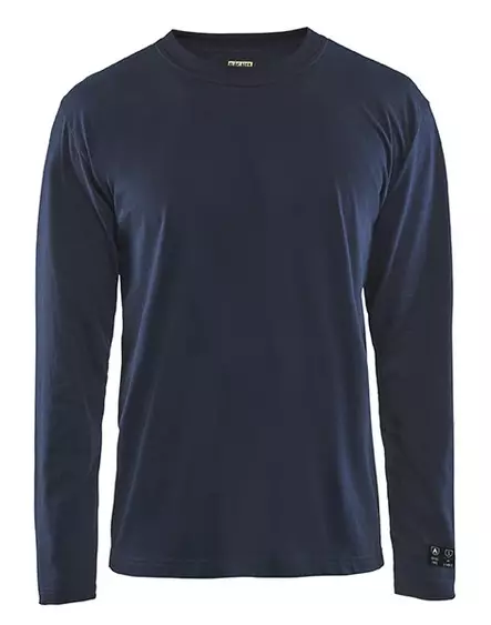 Blåkläder Palosuojattu pitkähihainen t-paita Mariininsininen - Blåkläder Työvaatteet - 348317178900 - 1