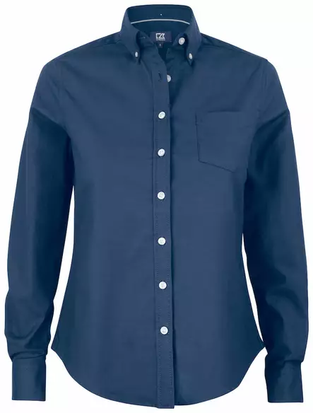 C&B Hansville Shirt Ladies, Blue Oxford - Cutter & Buck Vaatteet - 352407-530 - 1
