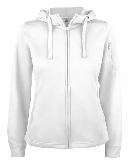 Clique Basic Active Hoody Full Zip Women, Valkoinen - Clique Vaatteet - 021015-00 - 1