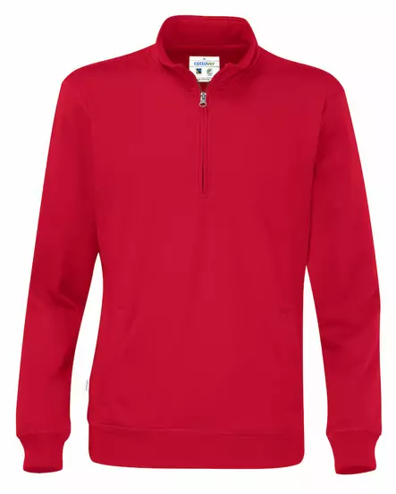 Cottover Half Zip Unisex, Punainen - Kaikki Profiilivaatemerkit - 141012-460 - 1