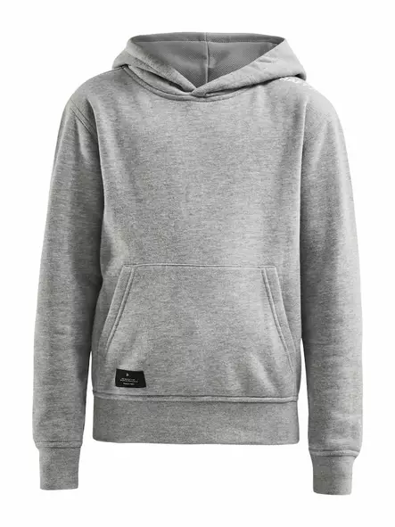 Craft Community Hoodie Jr, GREY MELANGE - Craft Vaatteet - 1906974-950000 - 1