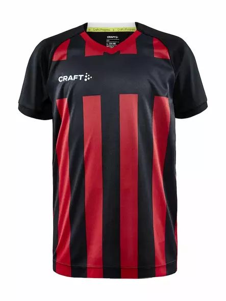 Craft Progress 2.0 Stripe Jersey JR, Black/Bright Red - Urheiluvaatteet - 1910177-999430 - 1