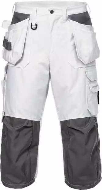 Fristads Rakentajan caprihousut, puuvilla 245 BM, Valkoinen - Fristads Työhousut - 100118-900 - 1