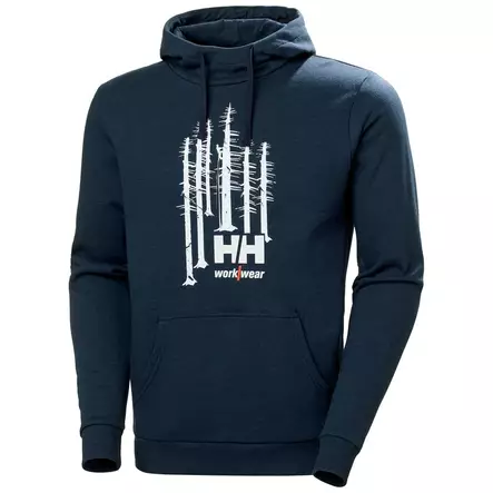 Helly Hansen Logo Hoodie, Navy - Helly Hansen Työpaidat - 79264-590 - 1