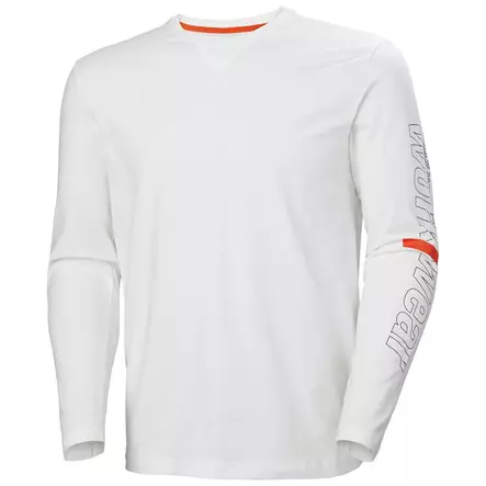 Helly Hansen Logo Longsleeve, White - Helly Hansen Työpaidat - 79262-900 - 1