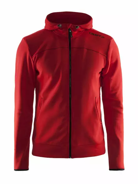 Leisure Full Zip Hood M, Kirkkaanpunainen - Craft Vaatteet - 1901692-2430 - 1
