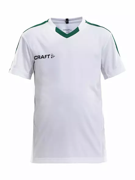 PROGRESS Jersey Contrast JR, WHITE/TEAM GREEN - Craft Vaatteet - 1905583-3900 - 1