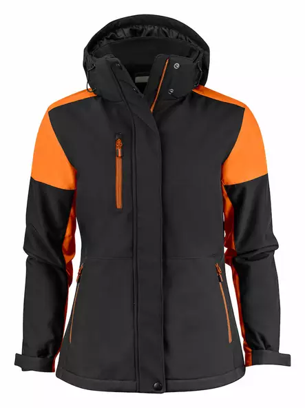 Printer Prime Padded Softshell Lady, musta / oranssi - Kaikki Profiilivaatemerkit - 2261072-9030 - 1