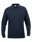 Clique Basic Polo L/S Junior, tumman sininen - Clique Vaatteet - 028233-580 - 1