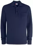 Clique Basic Polo LS Pocket, tumman sininen - Clique Vaatteet - 028235-580 - 1
