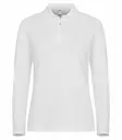 Clique Stretch Premium Polo L/S Women, Valkoinen - Clique Vaatteet - 028263-00 - 1