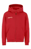 Craft Community 2.0 Logo FZ Hoodie JR, Birght Red - Craft Vaatteet - 1915321-430000 - 1