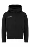 Craft Community 2.0 Logo FZ Hoodie JR, Black - Craft Vaatteet - 1915321-999000 - 1
