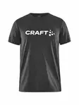 Craft Community Logo SS Tee Jr, Black Melange - Craft Vaatteet - 1913423-999200 - 1