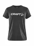 Craft Community Logo SS Tee W, Black Melange - Craft Vaatteet - 1913422-999200 - 1