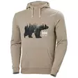 Helly Hansen Logo Hoodie, Sand Melange - Helly Hansen Työpaidat - 79264-780 - 1