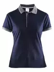 Noble Polo Pique Shirt W, Navy/Dk Grey Melange - Craft Vaatteet - 1905074-2390 - 1