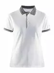 Noble Polo Pique Shirt W, White/Dk Grey Melange - Craft Vaatteet - 1905074-2900 - 1