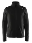 Noble Zip Jacket Heavy Knit fleece M, Black Melange/Black/Platinum - Craft Vaatteet - 1904587-9920 - 1