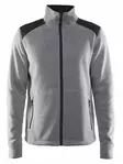 Noble Zip Jacket Heavy Knit fleece M, Grey Melange/Asphalt - Craft Vaatteet - 1904587-2950 - 1