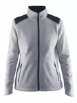 Noble Zip Jacket Heavy Knit fleece W, Grey Melange/Asphalt - Craft Vaatteet - 1904588-2950 - 1