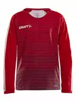 Pro Control Stripe Jersey LS Jr, Bright Red/Navy - Craft Vaatteet - 1906851-430390 - 1
