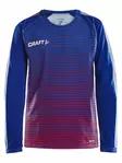 Pro Control Stripe Jersey LS Jr, Club Cobolt/Bright Red - Craft Vaatteet - 1906851-346430 - 1