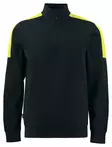 ProJob 2128 Half-zip Collegepaita, Musta/ Keltainen - Projob Työpaidat - 642128-9910 - 1