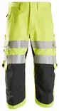 Snickers 6161 ProtecWork, pirate-työhousut, lk 2, 6600 keltainen - Snickers Huomioshortsit - 61616600 - 1