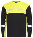 ProJob 7002 Pitkähihainen T-paita, Black/Yellow - Projob Työpaidat - 647002-9910 - 1