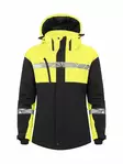ProJob 7418 Topattu Softshell-takki, Black/Yellow - Projob Työtakit - 647418-9910 - 1