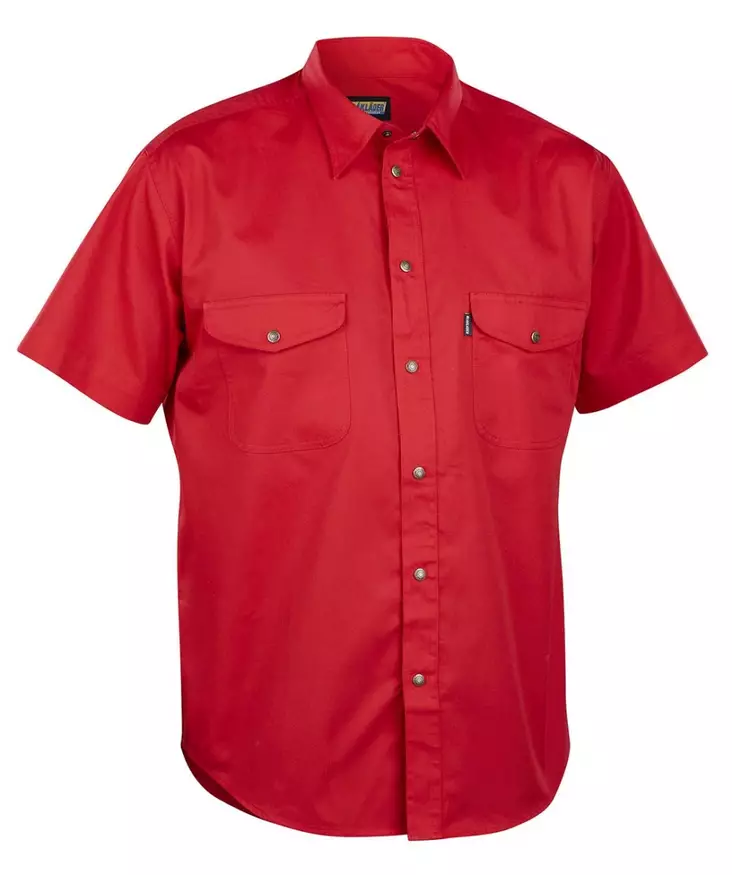 Blåkläder Lyhythihainen kauluspaita Punainen - Blåkläder Työvaatteet - 324011905600 - 1