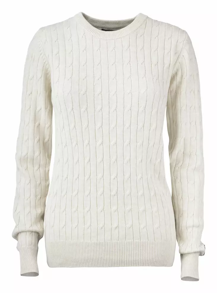 C&B Blakely Knitted Sweater Ladies', Sand Melange - Cutter & Buck Vaatteet - 355403-810 - 1