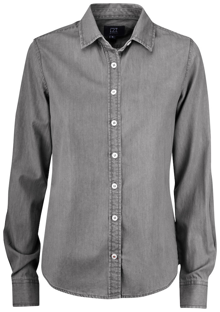 C&B Ellensburg Denim shirt Ladies, Denim Grey - Cutter & Buck Vaatteet - 352405-920 - 1