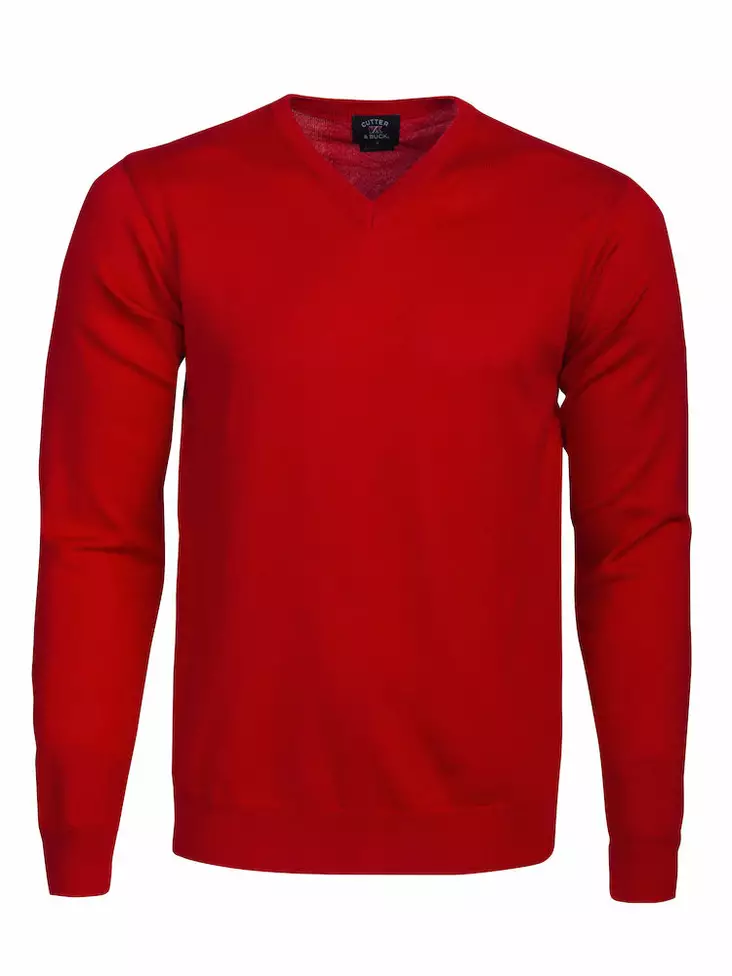 C&B Everett V-neck, Kirkkaanpunainen - Cutter & Buck Vaatteet - 351033-1430 - 1