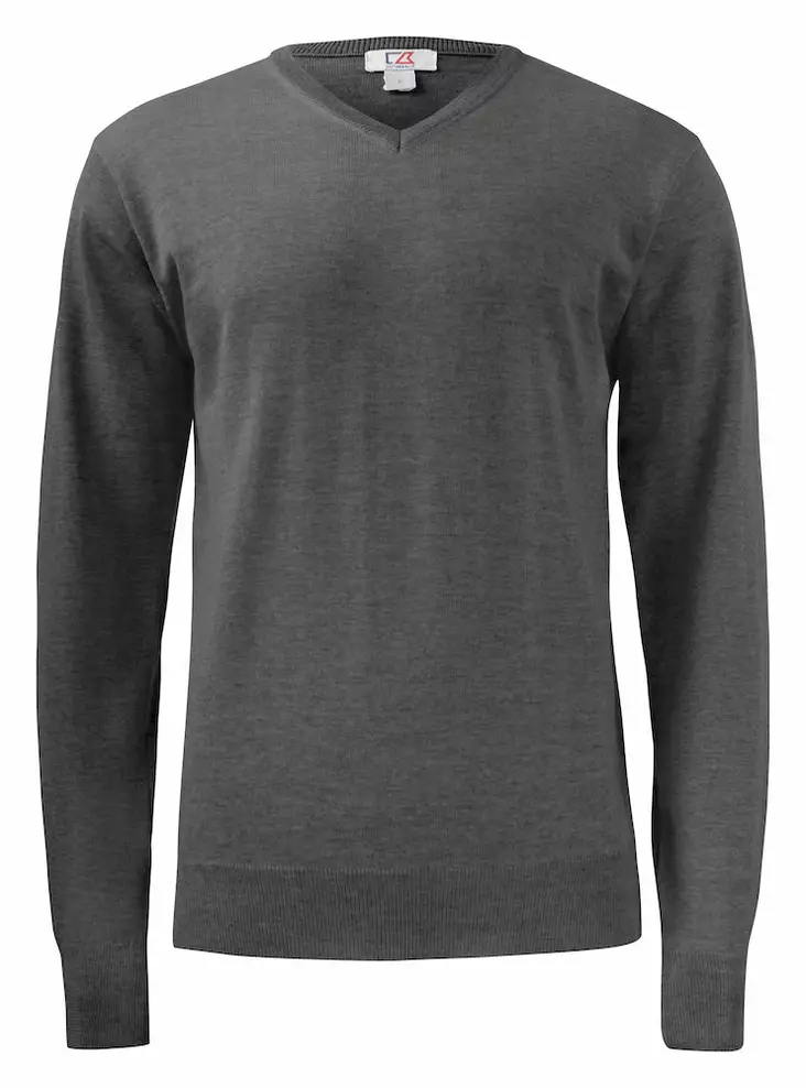 C&B Everett V-neck, Meleerattu antrasiitti - Cutter & Buck Vaatteet - 351033-1970 - 1
