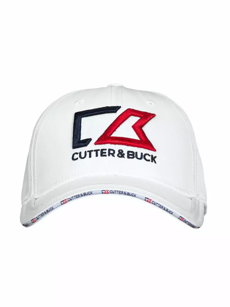 C&B Flex Pinstripe Cap, valkoinen - Cutter & Buck Vaatteet - 351197-00 - 1