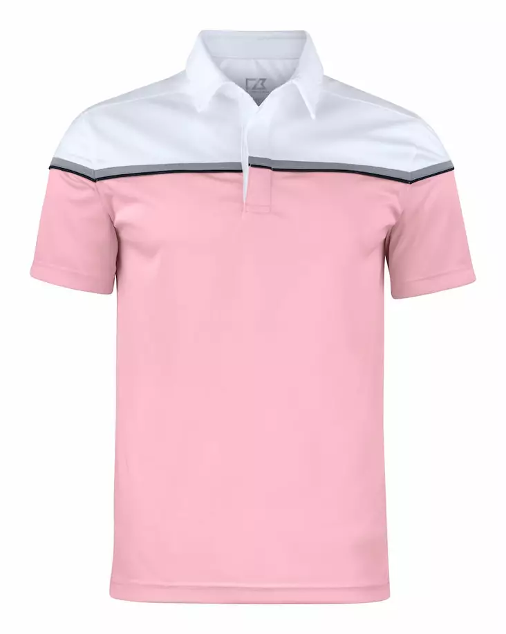 C&B Seabeck Polo Men, Pink/White - Cutter & Buck Vaatteet - 354428-21000 - 1