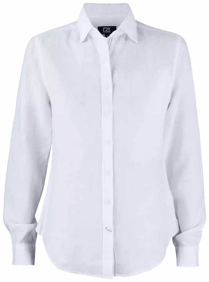C&B Summerland Linen Shirt Ladies, White - Cutter & Buck Vaatteet - 352409-00 - 1