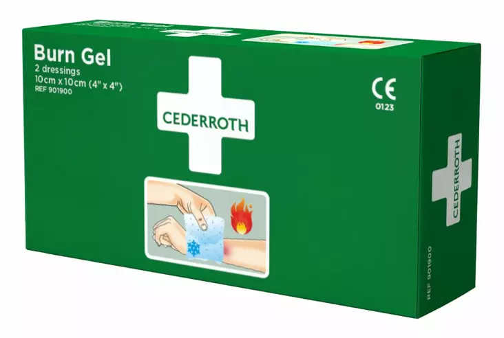 Cederroth 901900 Palovammasidetaitos Burn Gel 10x10cm, 2kpl/pkt - Ensiaputuotteet - 901900 - 1