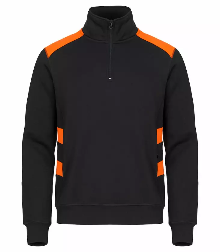 Clique Ambition Half Zip, Musta/Oranssi - Clique Vaatteet - 021075-170 - 1