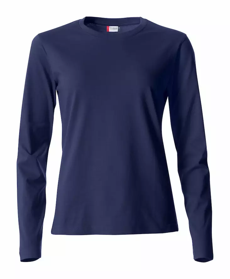 Clique Basic-T L/S Ladies, tumman sininen - Clique Vaatteet - 029034-580 - 1