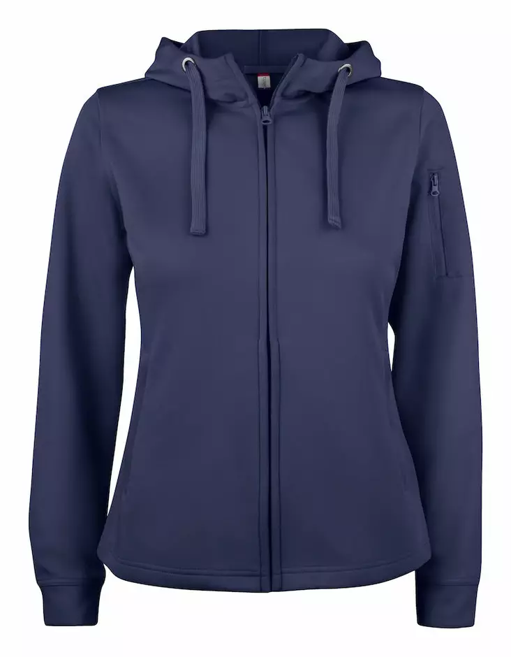 Clique Basic Active Hoody Full Zip Ladies, tumman sininen - Clique Vaatteet - 021015-580 - 1