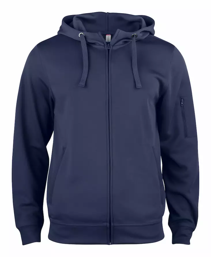 Clique Basic Active Hoody Full Zip, tumman sininen - Clique Vaatteet - 021014-580 - 1