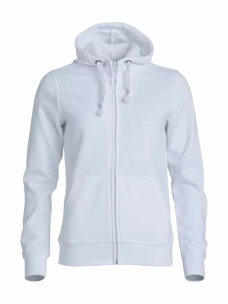 Clique Basic Hoody Full zip ladies, valkoinen - Clique Vaatteet - 021035-00 - 1