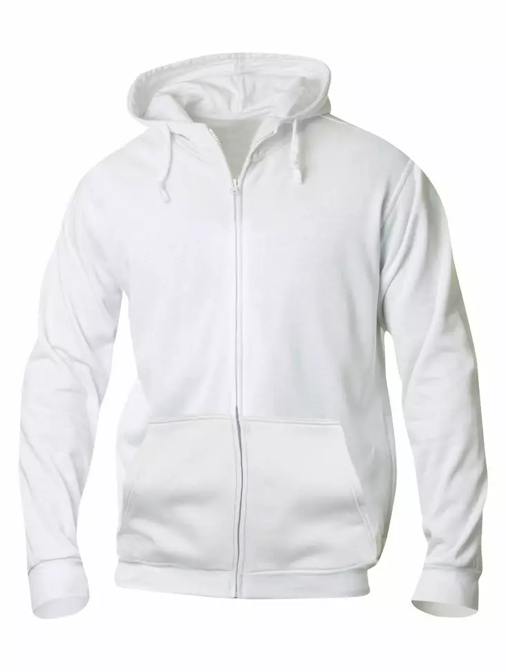 Clique Basic Hoody Full zip, valkoinen - Clique Vaatteet - 021034-00 - 1