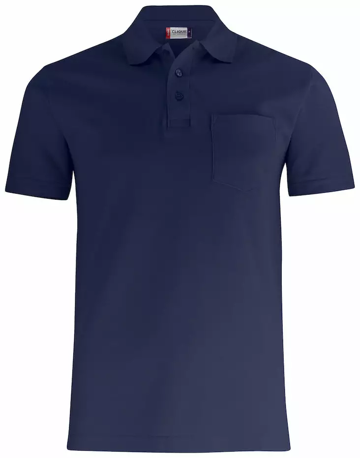 Clique Basic Polo Pocket, tumman sininen - Clique Vaatteet - 028255-580 - 1