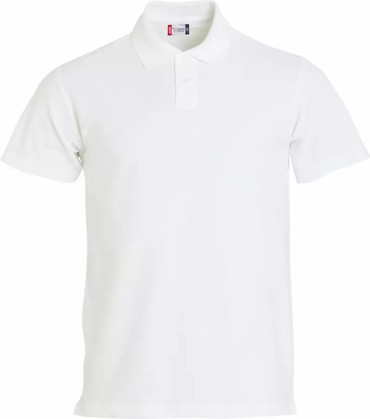 Clique Basic Polo S/S Junior, valkoinen - Clique Vaatteet - 028232-00 - 1