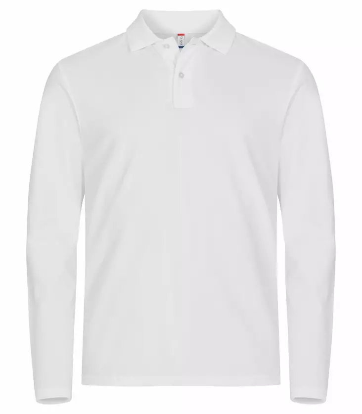 Clique Stretch Premium Polo L/S, Valkoinen - Clique Vaatteet - 028262-00 - 1