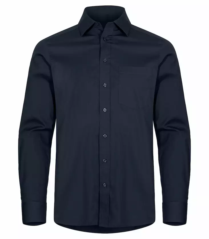 Clique Stretch Shirt L/S, Tummansininen - Clique Vaatteet - 027960-580 - 1